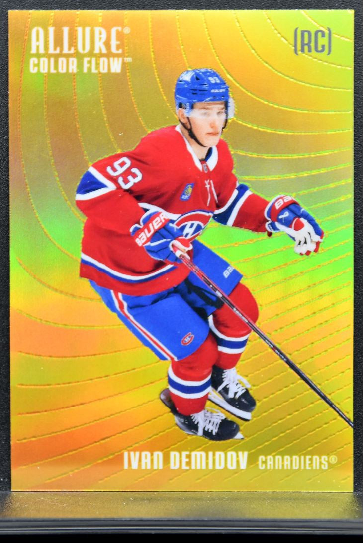 2025-26 UD Allure Color Flow Rookie Orange-Yellow Ivan Demidov Canadiens RC 9423