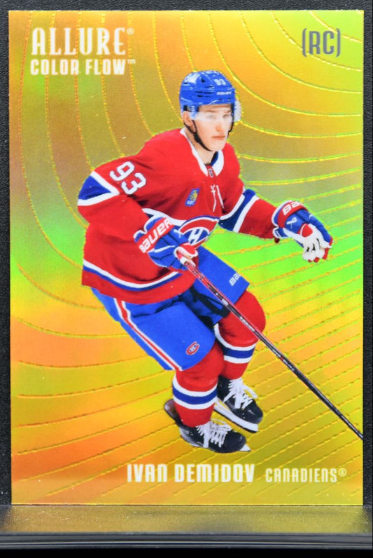 2025-26 UD Allure Color Flow Rookie Orange-Yellow Ivan Demidov Canadiens RC 9423