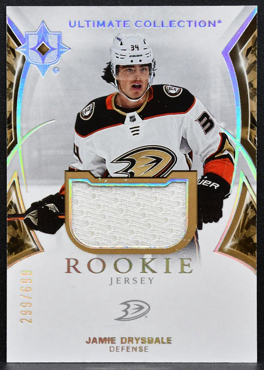 2021-22 UD Ultimate Collection Rookies Jamie Drysdale Ducks RC Jersey 6319