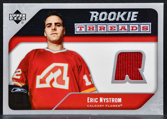 2005-06 Upper Deck Rookie Threads Eric Nystrom RT-EN Calgary Flames Jersey 5383