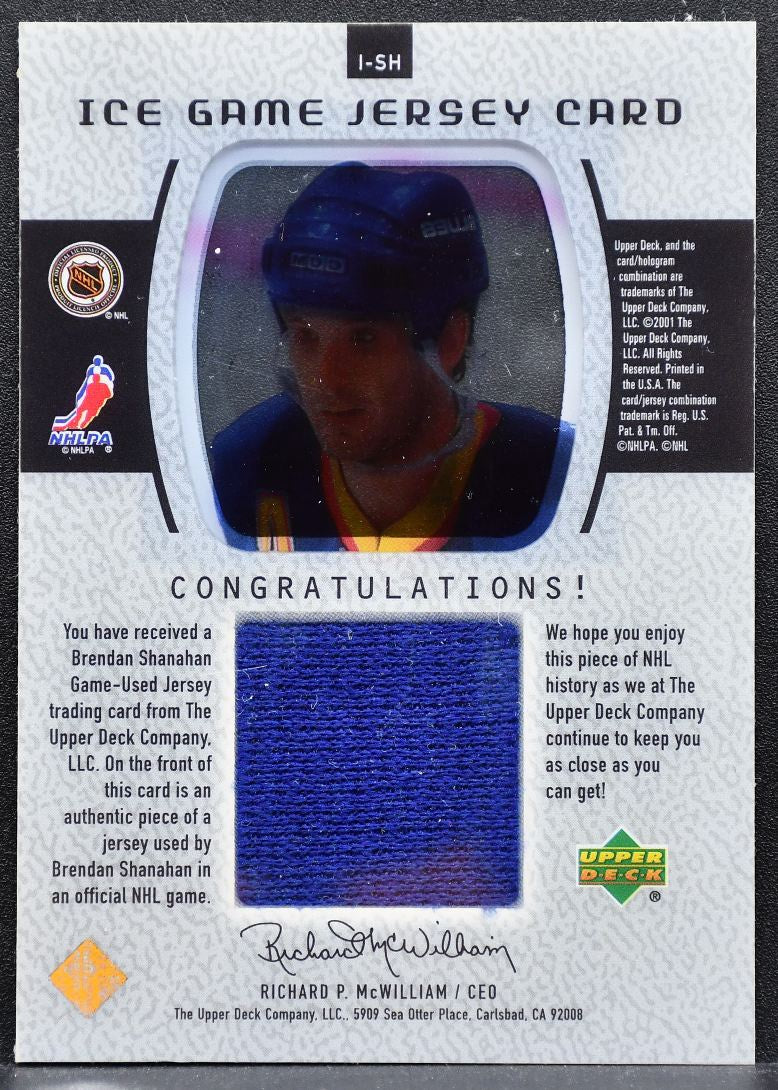 2000-01 Upper Deck Ice Game Jersey Brendan Shanahan New York Rangers Jersey 9978