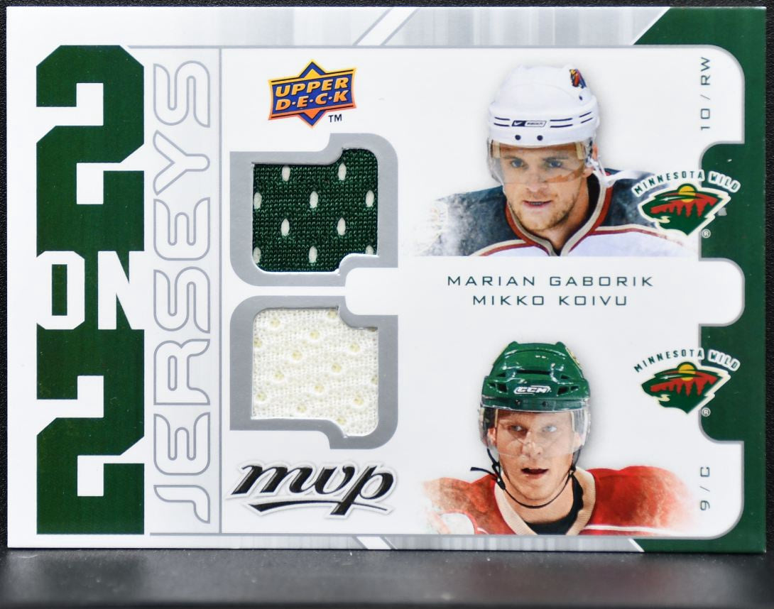 2008-09 UD MVP Two on Two Jerseys Gaborik/Koivu/Bernier/Kesler Jersey 2172