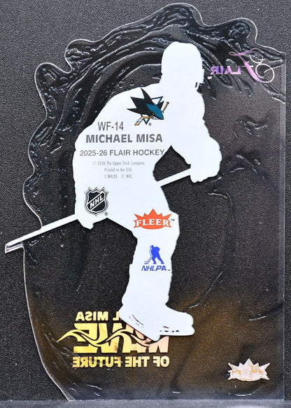 2025-26 Flair Wave of the Future Michael Misa WF-14 San Jose Sharks RC 8631
