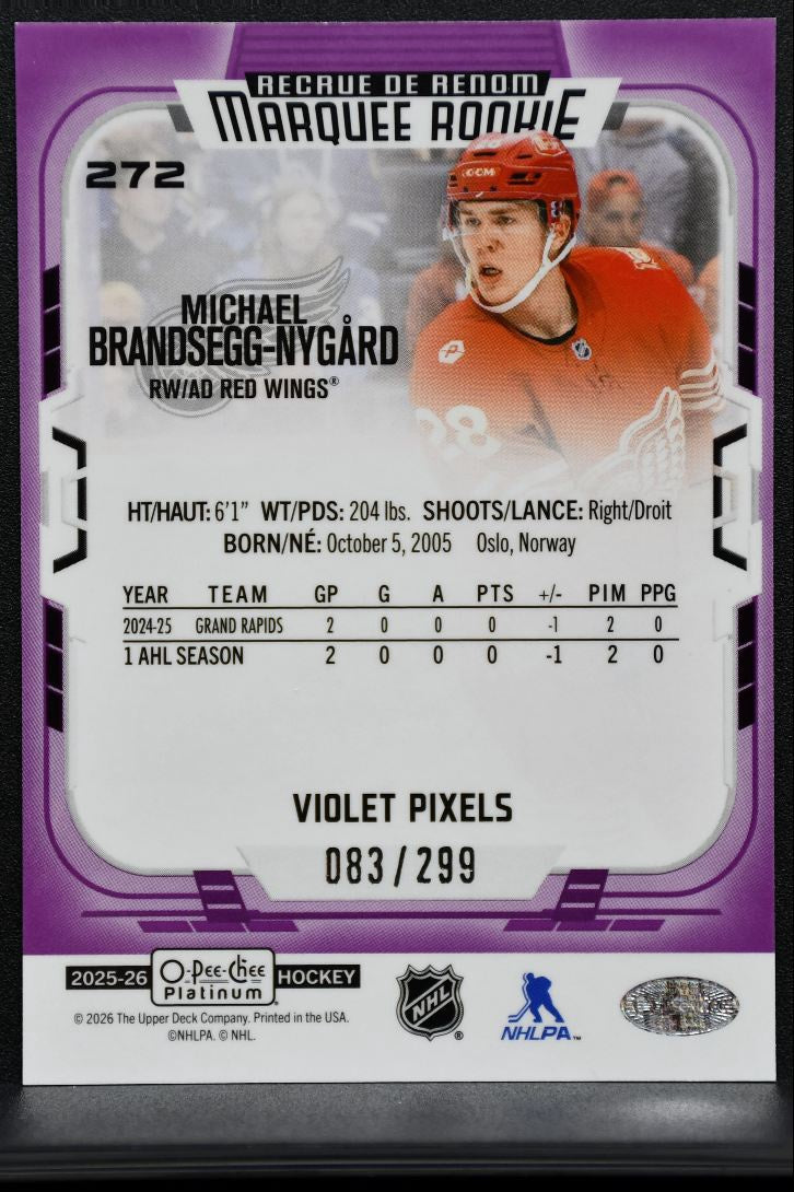 2025-26 OPC Platinum Marquee Violet Pixels Brandsegg-Nygard RC 083/299 4007