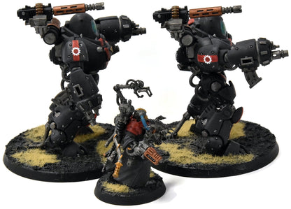 ADEPTUS MECHANICUS 2 Kastellan Robots with Datasmith #2 WELL PAINTED 40K