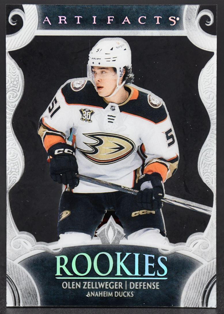 2024-25 UD Artifacts Olen Zellweger 180 Anaheim Ducks RC