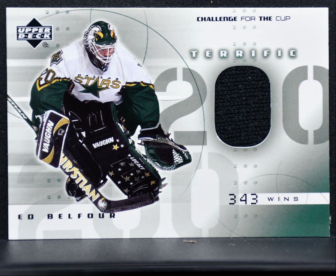 2001-02 UD Challenge for the Cup Terrific 200 Jersey Ed Belfour Jersey 1794
