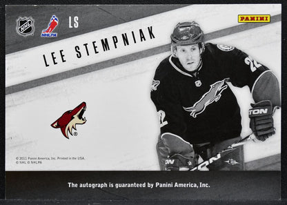 2011-12 Panini Zenith Yours Truly, Lee Stempniak 58 Calgary Flames Auto 7637