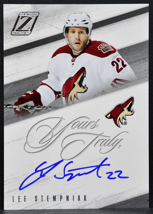 2011-12 Panini Zenith Yours Truly, Lee Stempniak 58 Calgary Flames Auto 7637