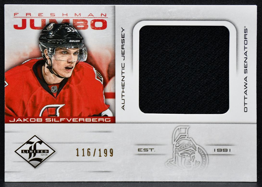 2012-13 Panini Freshman Jumbo  Silfverberg Senators RC 116/199 Jersey 3701