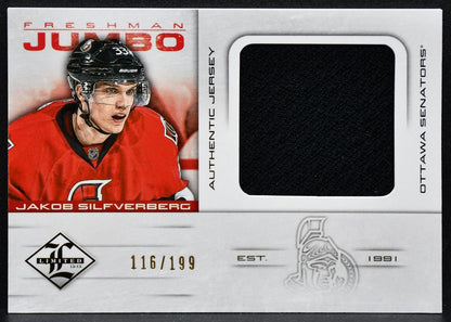 2012-13 Panini Freshman Jumbo  Silfverberg Senators RC 116/199 Jersey 3701