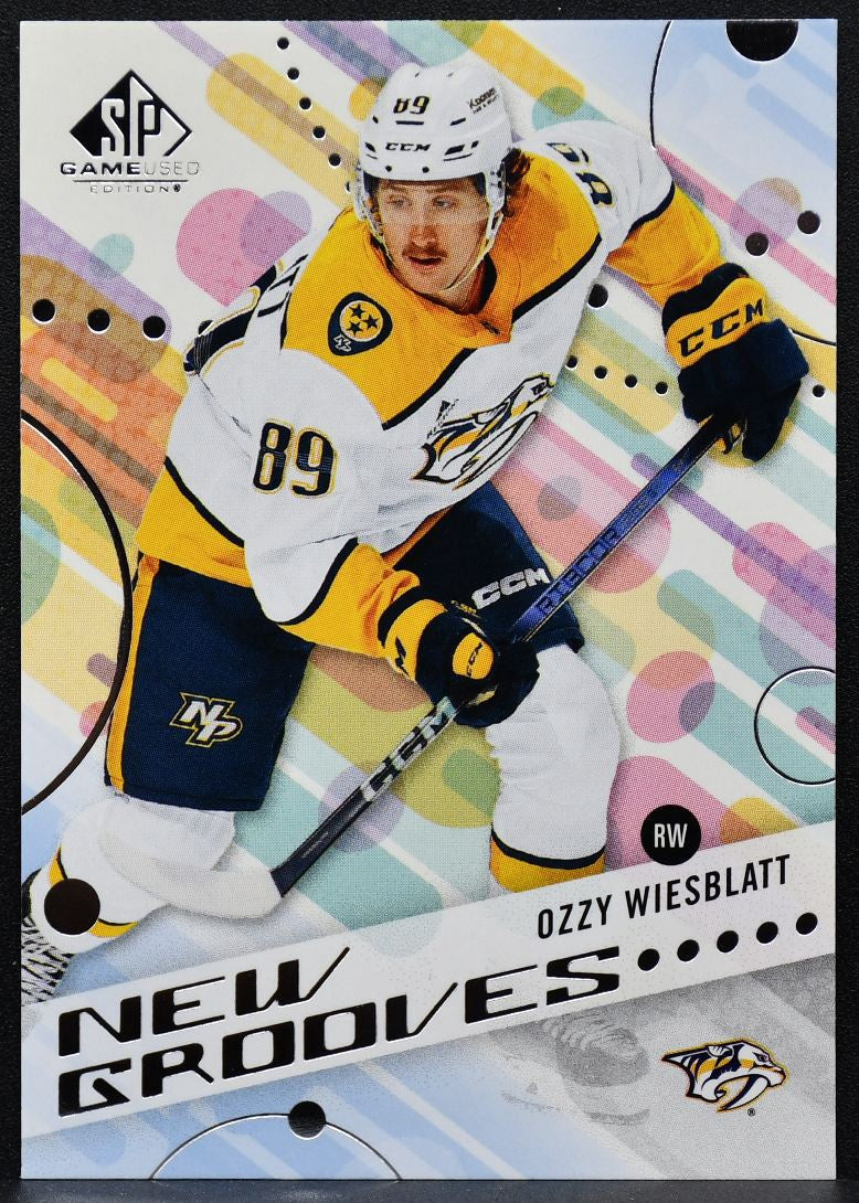 2025-26 SP Game Used New Grooves Ozzy Wiesblatt NG-16 Nashville Predators RC 9522
