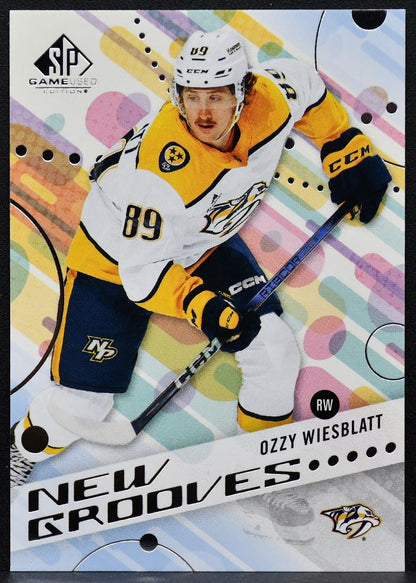 2025-26 SP Game Used New Grooves Ozzy Wiesblatt NG-16 Nashville Predators RC 9522