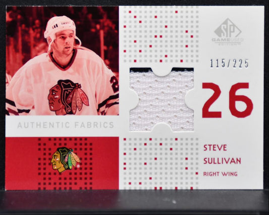 2002-03 SP Game Used Authentic Fabrics Steve Sullivan 115/225 Jersey 3957
