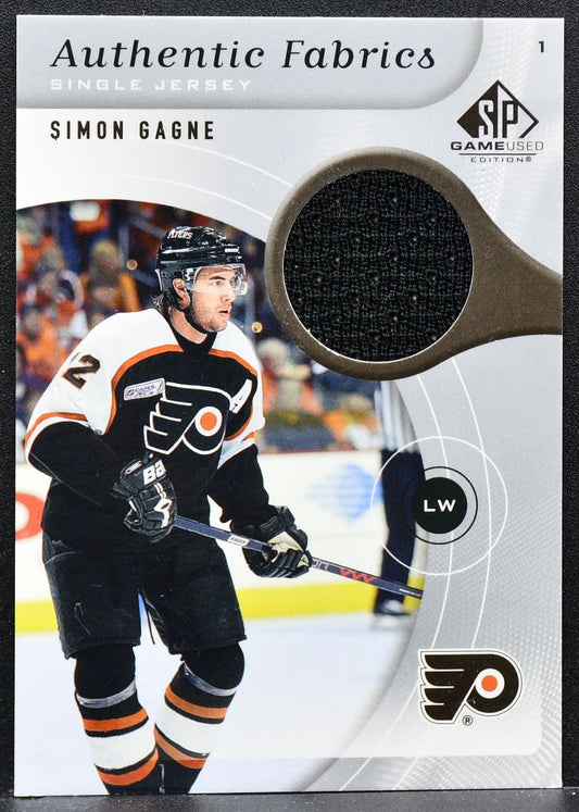 2005-06 SP Game Used Authentic Fabrics Single Jersey Simon Gagne Jersey 9330