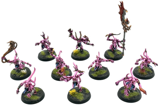 DISCIPLES OF TZEENTCH 10 Pink Horrors Of Tzeentch #1 COMMISSION PRO PAINTED 0119