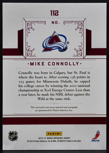 2012-13 Panini Anthology Treasure Connolly Avalanche RC Auto 162/699 Jersey 0188