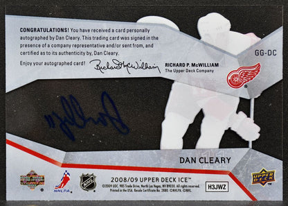 2008-09 Upper Deck Ice Glacial Graphs Daniel Cleary GG-DC Auto 2880