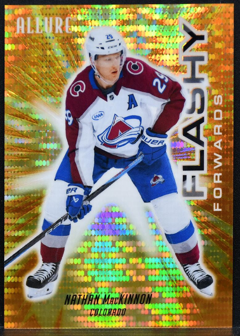2025-26 UD Allure Flashy Forwards Orange MacKinnon Avalanche 177/299 5088