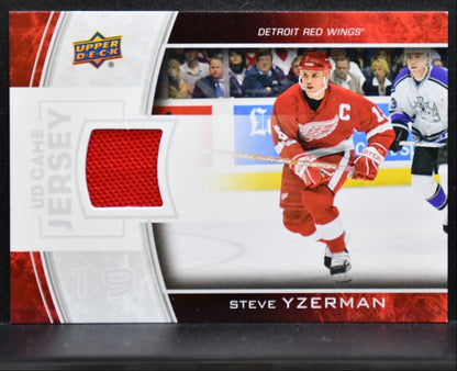 2013-14 Upper Deck Series 2 UD Game Jersey Steve Yzerman Red Wings Jersey 3254