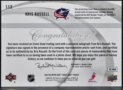 2007-08 UD Sweet Shot Rookie Jerseys Autographs Russell RC Auto /100 Patch 7246