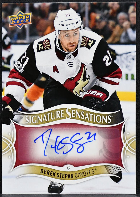 2018-19 UD Signature Sensations Derek Stepan SS-DS Arizona Coyotes Auto