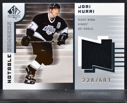 2001-02 SP Authentic Notable Numbers Jari Kurri NN-JK Kings 228/601 Jersey 2301