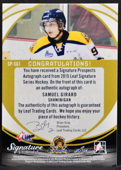 2015-16 Leaf Signature Series Prospects Auto Girard Auto 6983