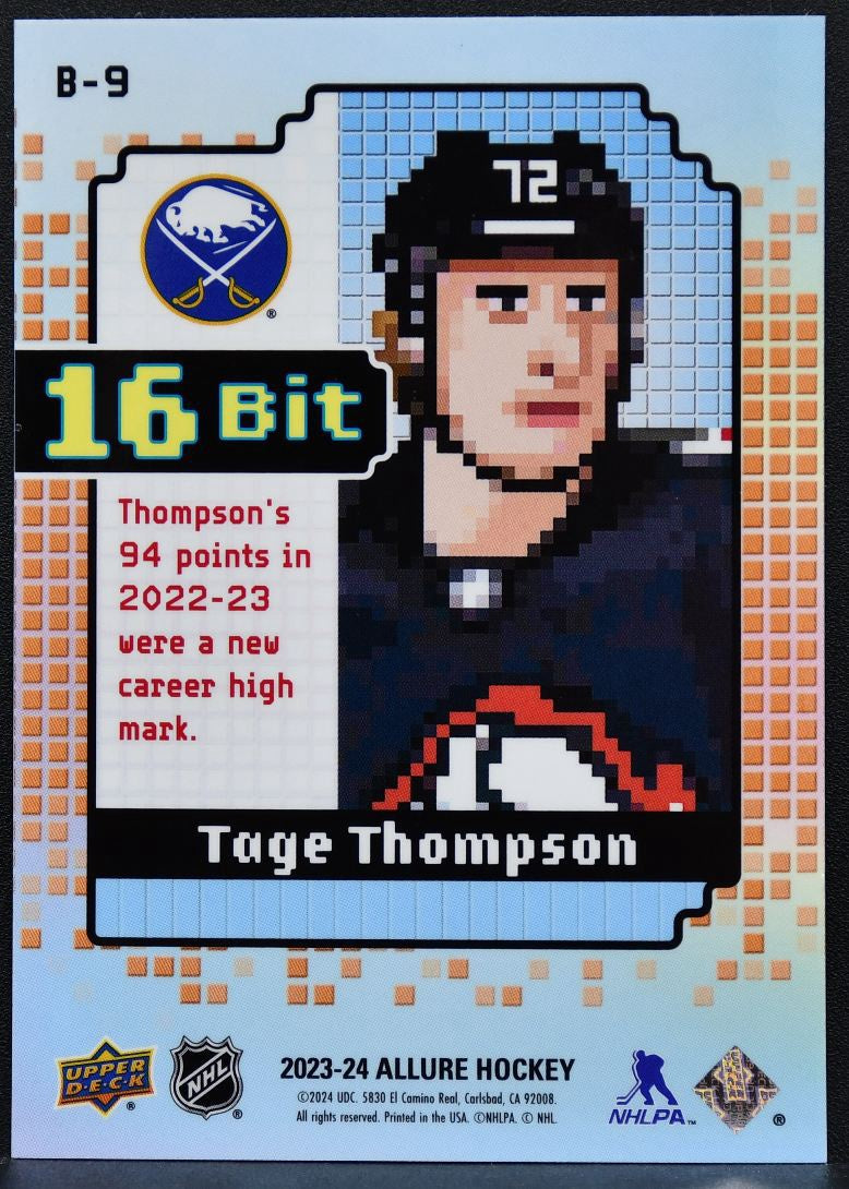 2023-24 Upper Deck Allure 16-Bit Tage Thompson B-9 Buffalo Sabres 1831