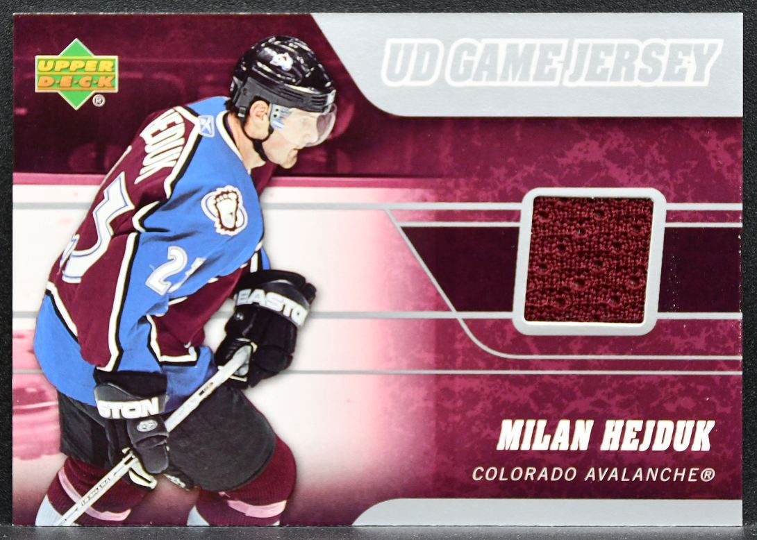 2006-07 Upper Deck UD Game Jerseys Milan Hejduk J-HE Avalanche Jersey 6555