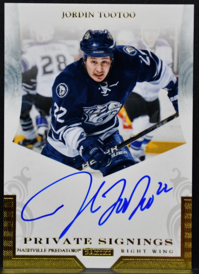 2011-12 Panini Private Signings Jordin Tootoo TOO Nashville Predators Auto 9458
