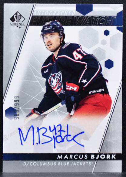 2022-23 SP Authentic Future Watch Auto Marcus Bjork Jackets RC Auto 988/999 5016
