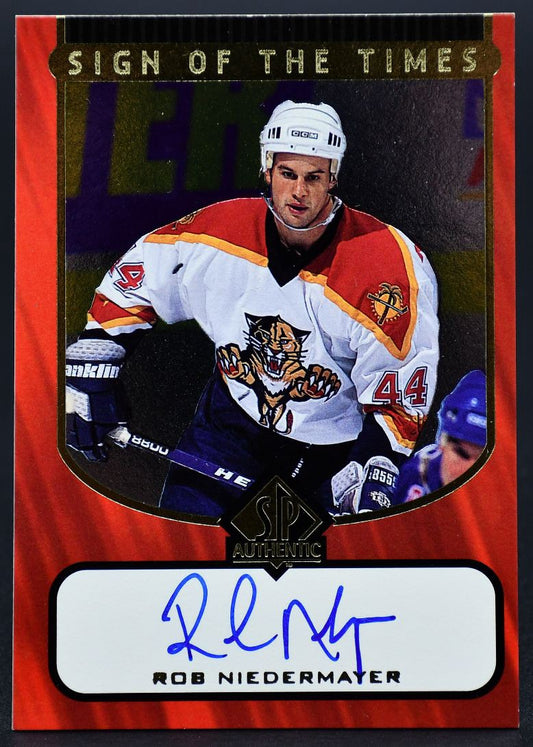 1998-99 UD MVP ProSign Rob Niedermayer RN Florida Panthers Auto