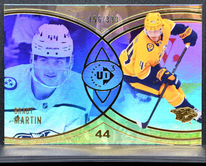 2025-26 UD Extended Series UD3 Gold Brady Martin UD3-8 Predators RC 156/333 0085
