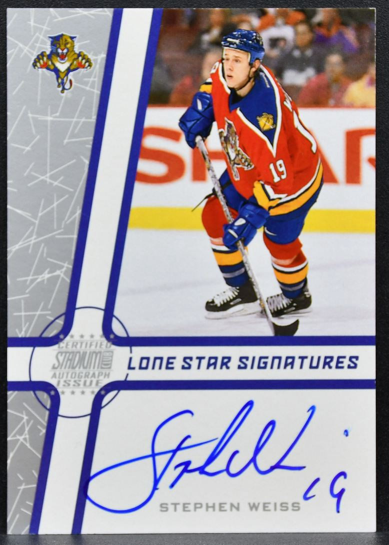 2012-13 Topps Stadium Club Lone Star Auto Stephen Weiss LS-SW Panthers Auto 0683