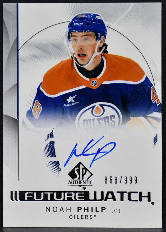 2024-25 SP Authentic Future Watch Autographed Noah Philp 194 RC Auto 868/999