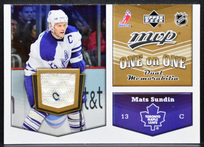 2007-08 UD MVP One on One Dual Memorabilia Sundin/Alfredsson Jersey 5265
