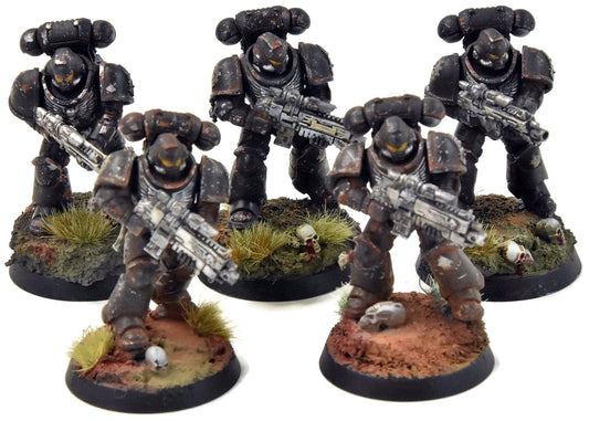 SPACE MARINES 5 Primaris Intercessors #3 PRO PAINTED Warhammer 40K iron hands