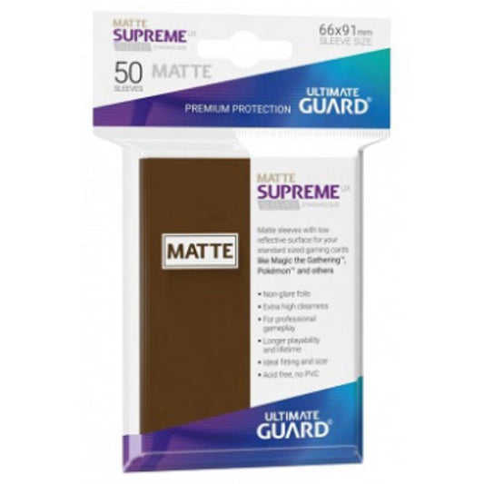 Ultimate Guard Sleeves Supreme Ux Matte Brown 50Ct