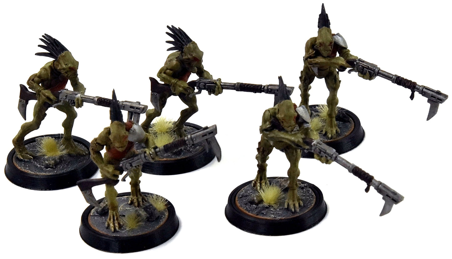 TAU EMPIRE 5 Kroot Carnivores #4 WELL PAINTED Warhammer 40K