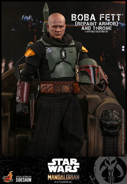 Boba Fett (Repaint Armor) and Throne Sixth Scale Figure Set by Hot Toys