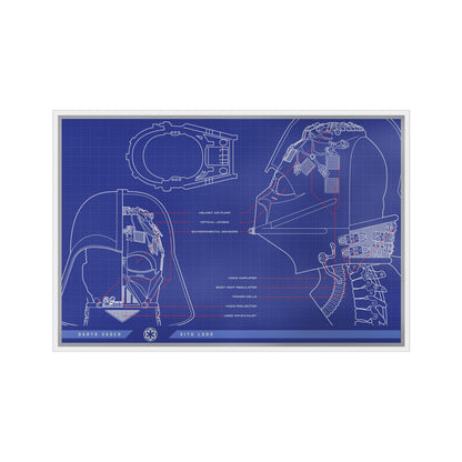 Star Wars™ Darth Vader Helmet™ Blueprint Foil 1oz Silver Collectible Foil
