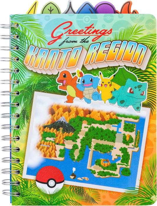 Pokémon Notebook – Spiral Tabbed – Kanto Region (Premium)