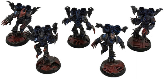 CHAOS SPACE MARINES 5 Warp Talons #1 WELL PAINTED Warhammer 40K Night Lords