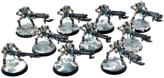NECRONS 10 Necron Warriors #1 Warhammer 40K Old Sculpt WELL PAINTED