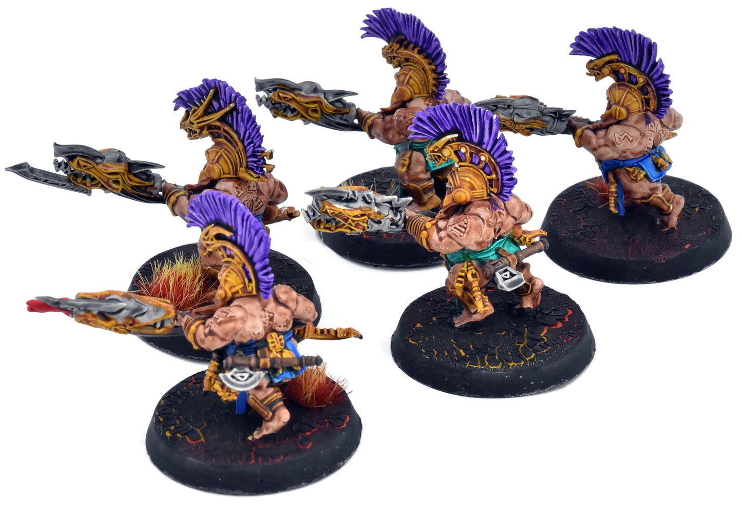 FYRESLAYERS 5 Auric Hearthguard #1 WELL PAINTED Warhammer Sigmar 3974