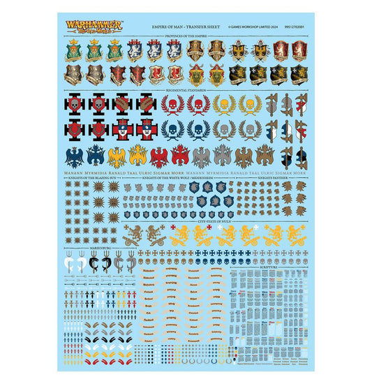Tow Empire Of Man Transfer Sheet