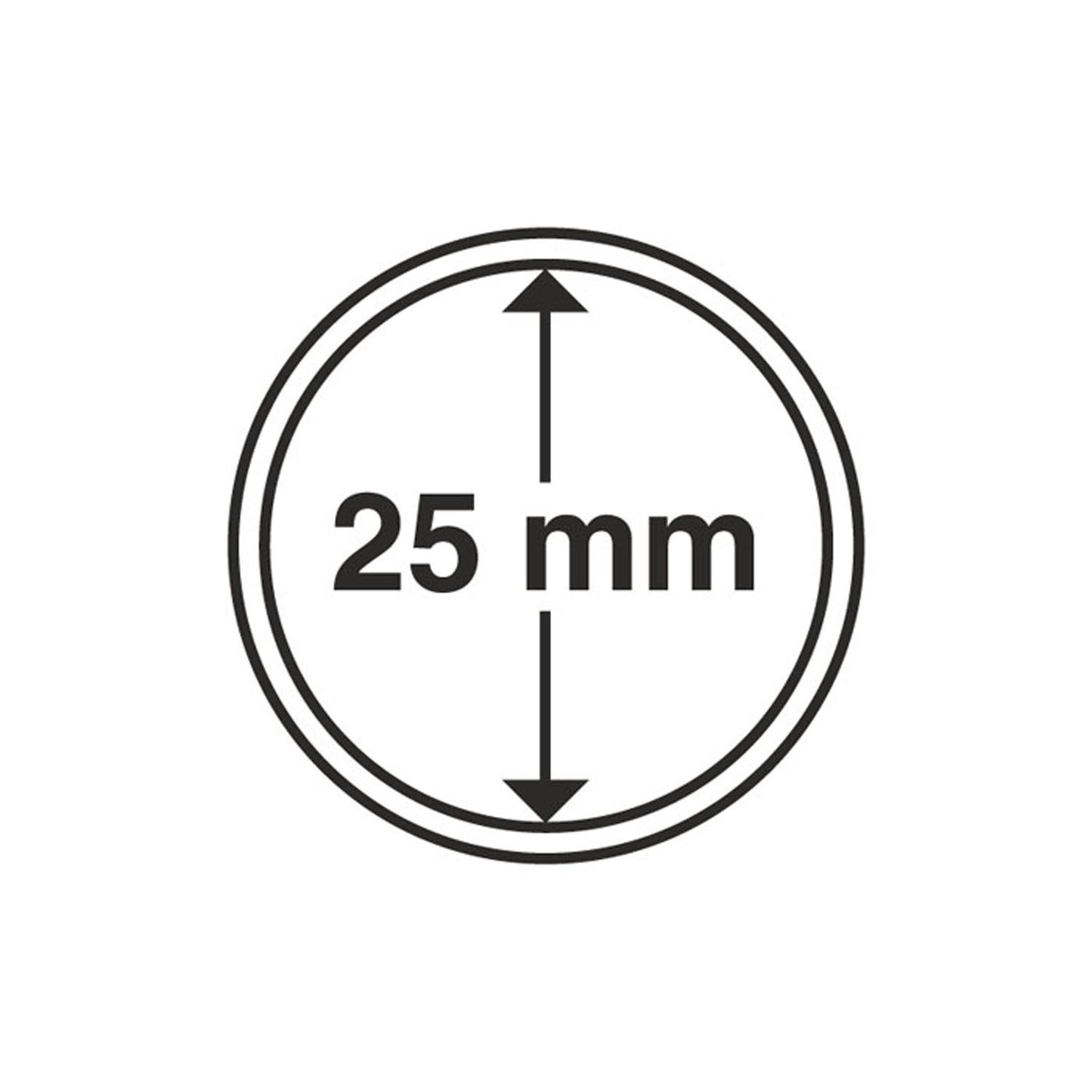 Coin Capsules Inner Diameter 25 MM