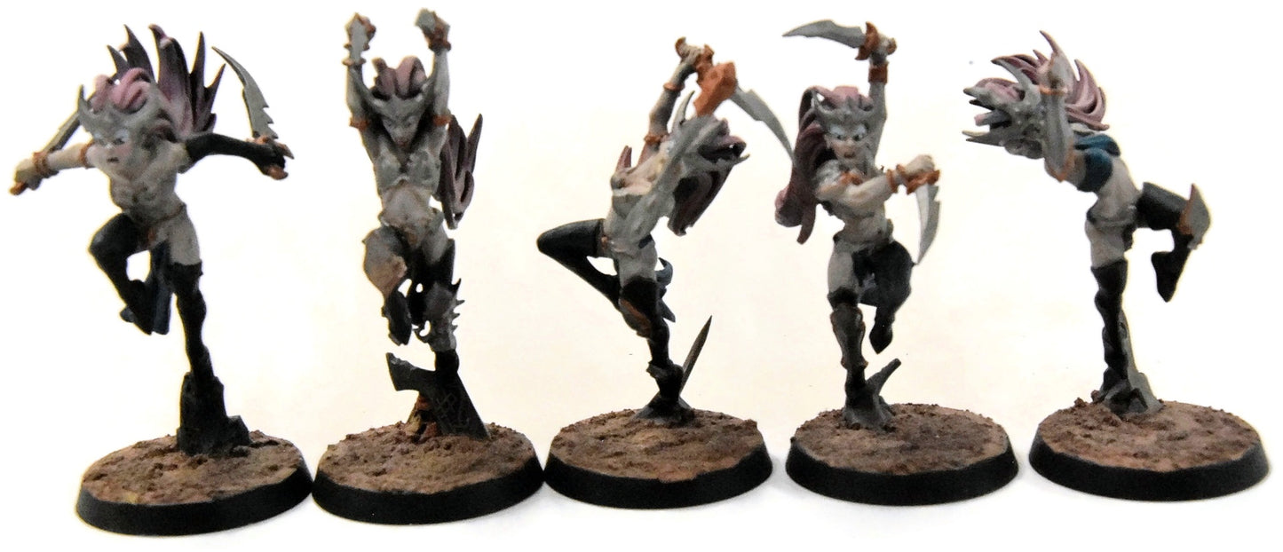 DAUGHTERS OF KHAINE 10 Witch Elves #2 WELL PAINTED Sigmar