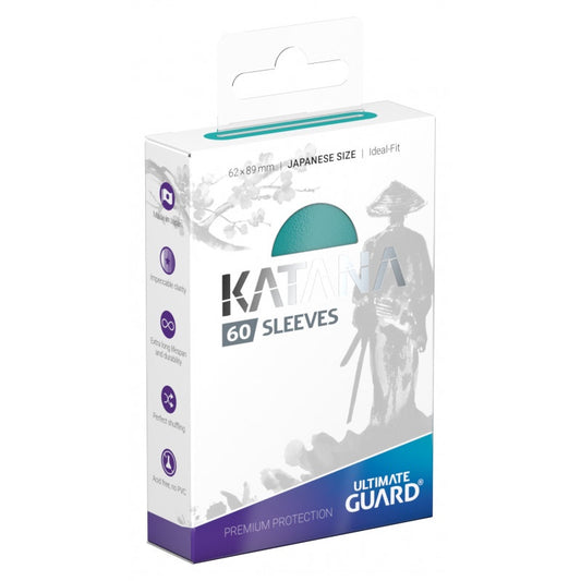 Ultimate Guard Sleeves Katana Japanese Size Turquoise 60ct